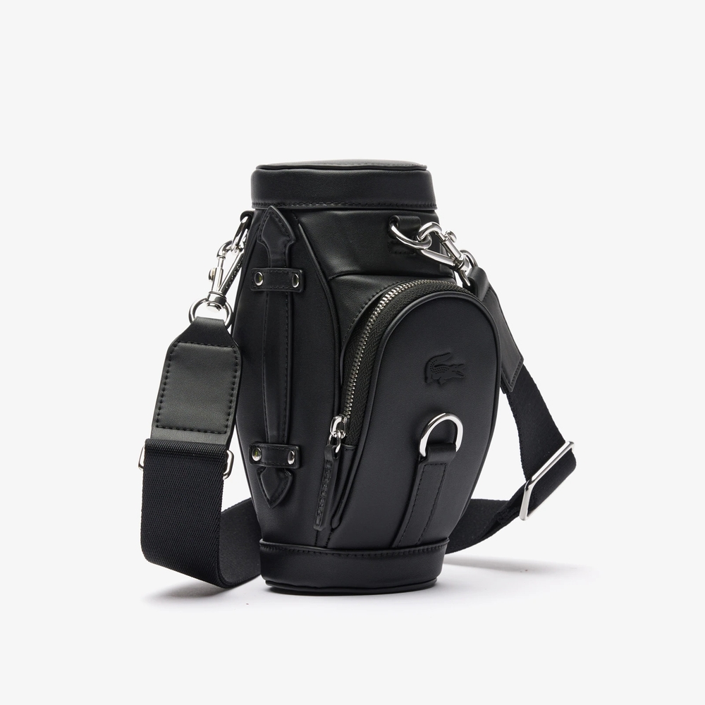 Lacoste Black Belt Bag with Adjustable Strap and Durable Fabric